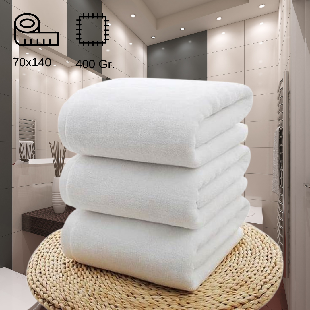 Otel Banyo Havlusu 70×140 cm Beyaz
